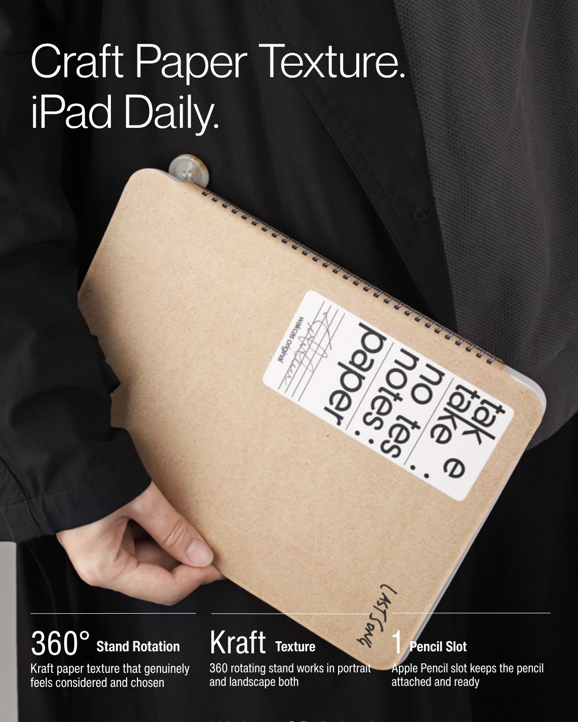 Keenii tablet case supporting extended viewing and work setup
