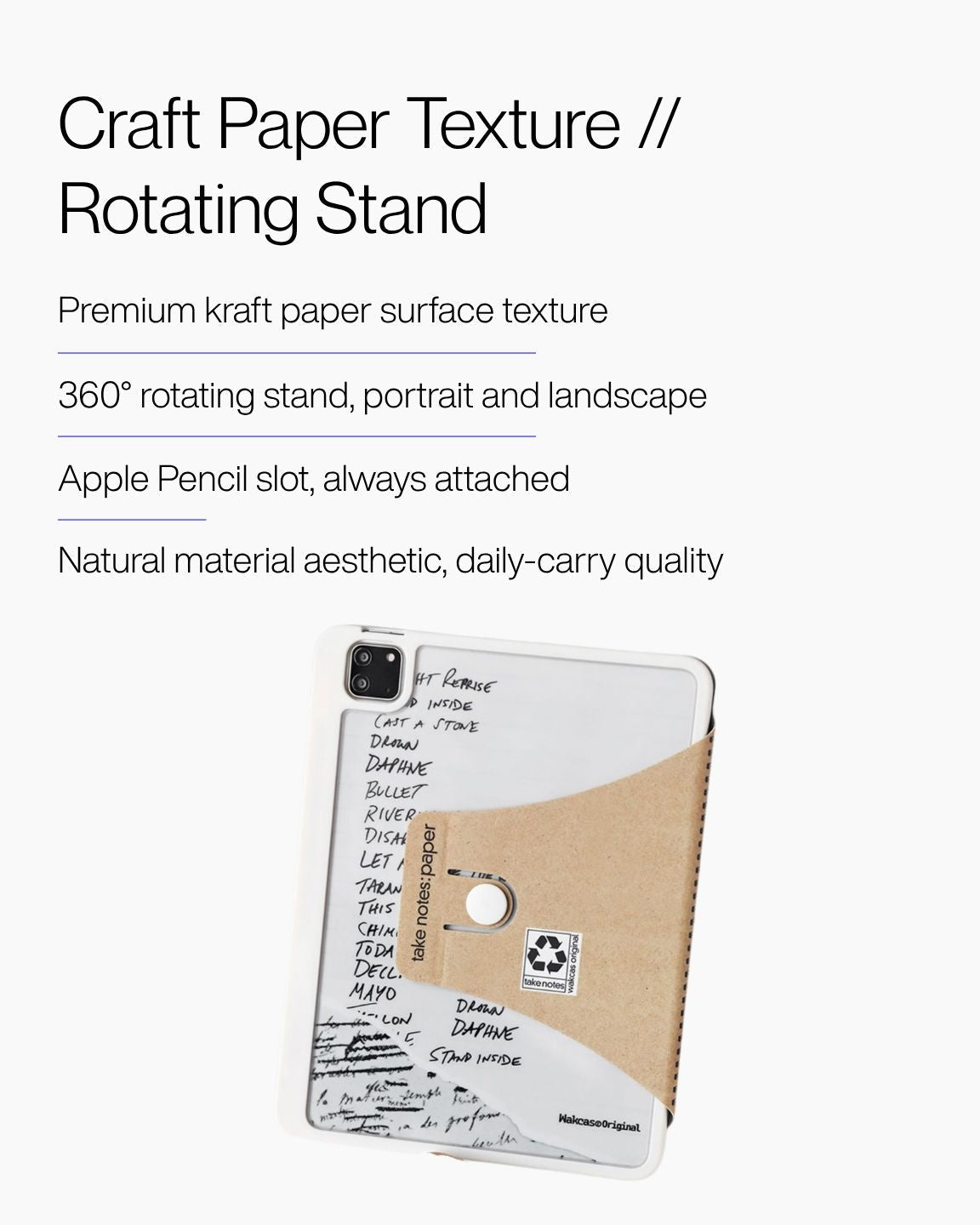 Keenii tablet case showing textured finish and rotating stand