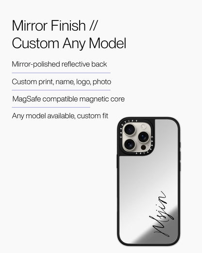 Keenii iPhone Case close up featuring mirror finish  and  custom any model details