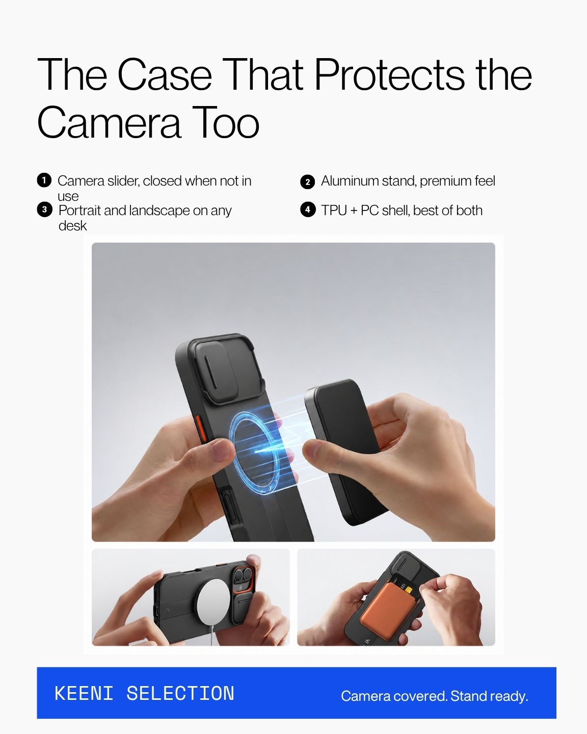 Keenii iPhone Case demonstrating visible features during everyday interaction