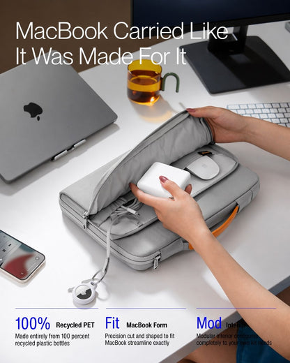 Keenii Laptop Sleeve shown in macbook carried like it was made for it daily use scenario