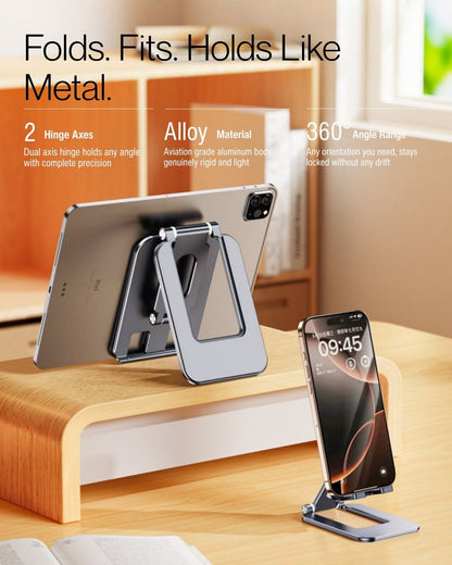 Keenii MagSafe mount showing folding hinge and adjustable angle support