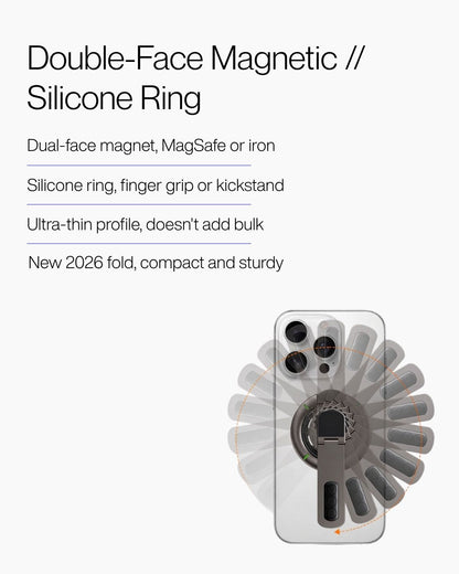 Keenii MagSafe mount with silicone ring and double face magnetic detail