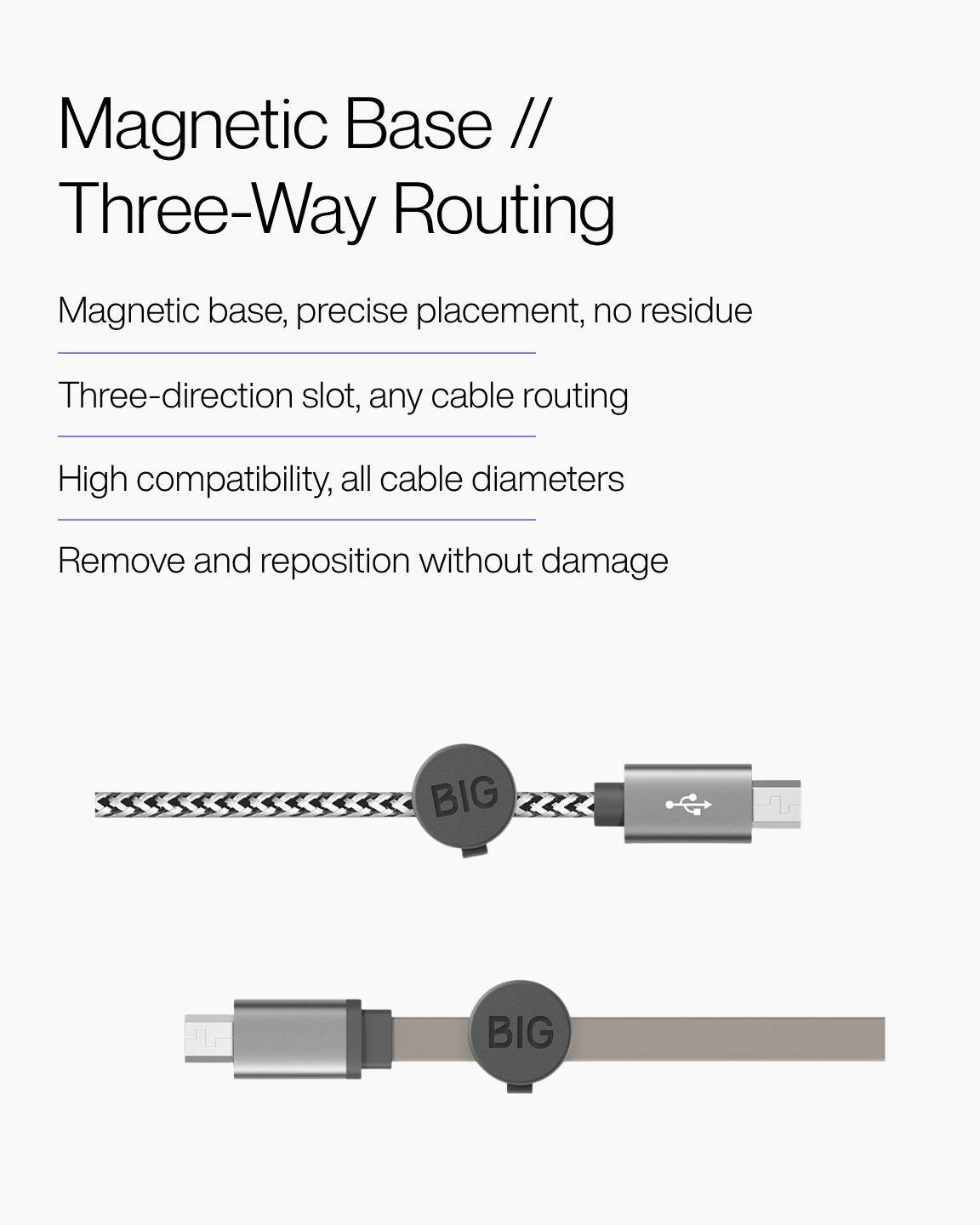 Keenii carry organizer magnetic base detail with three way cable routing