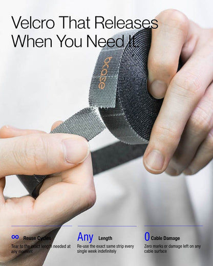 Keenii carry organizer velcro cable wrap securing cords without clutter