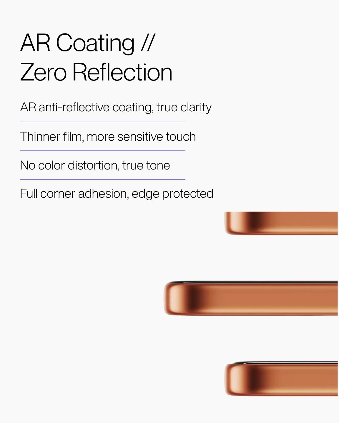 Keenii screen protector edge detail with clear full corner coverage