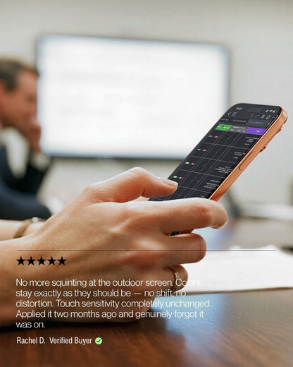 Keenii screen protector outdoor phone scene with clear display viewing