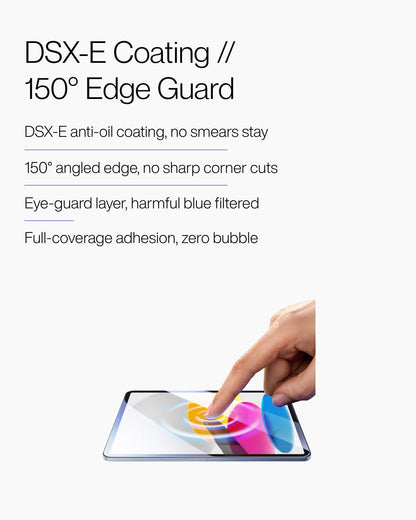 Keenii screen protector detail view showing coating and angled edge structure