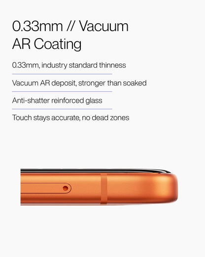 Keenii screen protector detail view with thin glass and surface coating