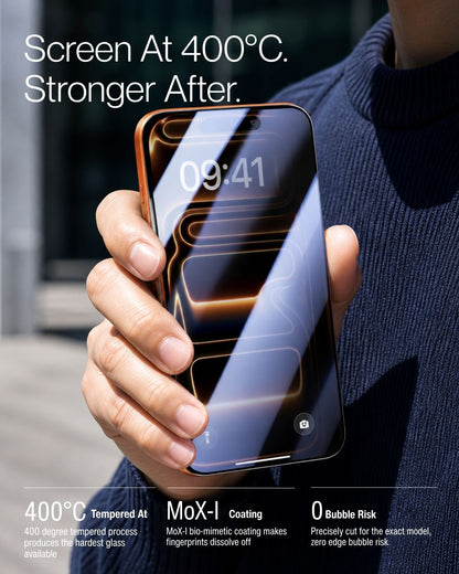 Keenii screen protector proof view showing tempered glass and coating details